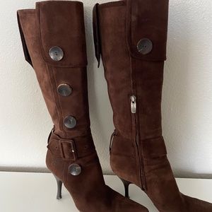 Sergio Rossi Brown Suede Boots 36.5 (6 1/2)